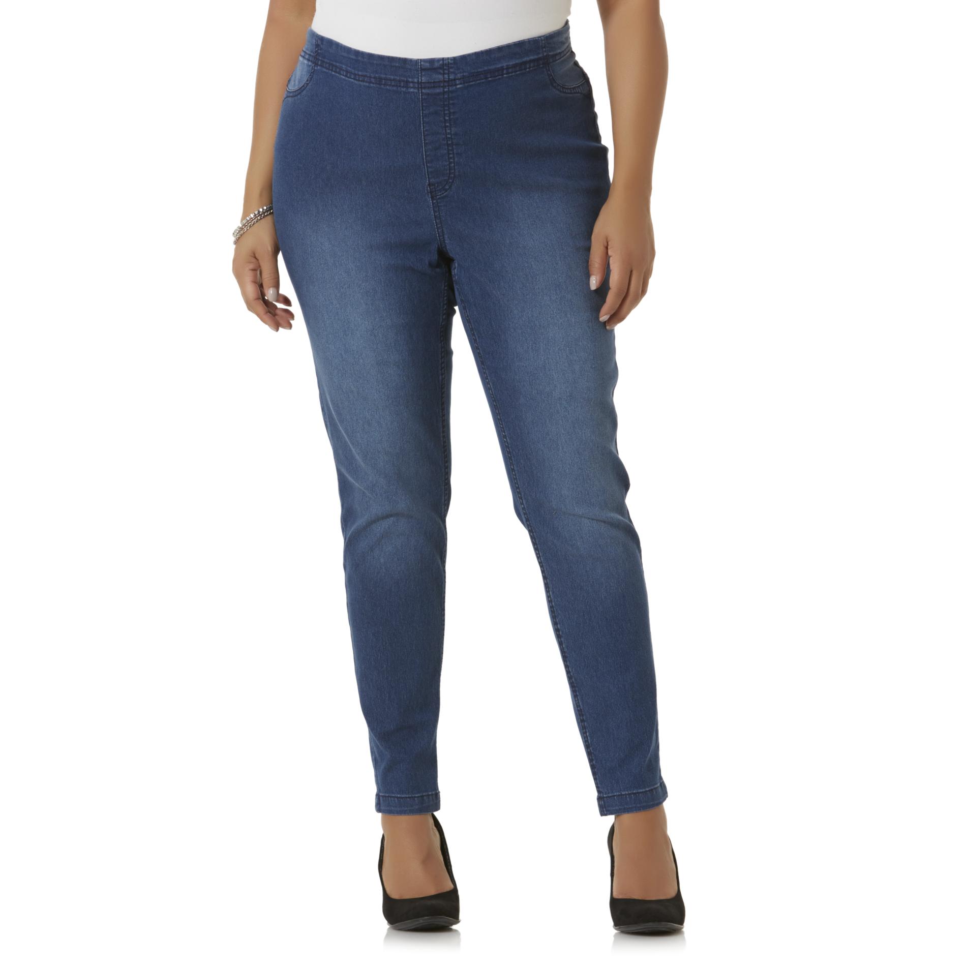 Elastic Waist Denim Jeans