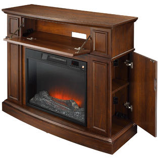 Essential Home Shaw Electric Fireplace Cherry