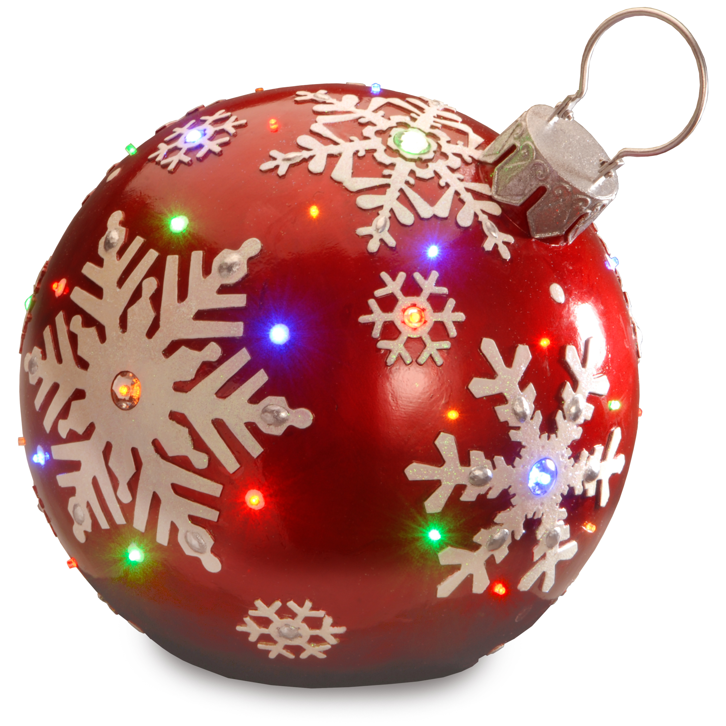 National Tree Company 18" Red Jeweled Ornament with Snowflake Design National Tree Company 18" Red Jeweled Ornament with Snowflake Design