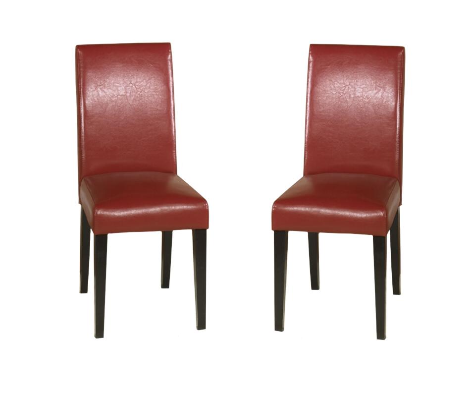 Armen Red Leather Side Chair…..2 Pack Md-014