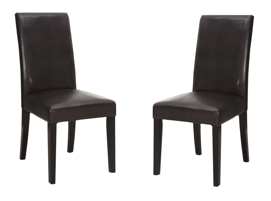 Armen Brown Leather Side Chair…Md-014 2 Pack