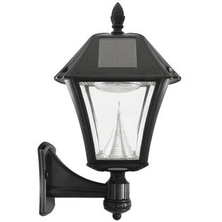 Gama Sonic Baytown II Solar Outdoor LED Light - Pole/Post/Wall Mount Kit - Black Resin