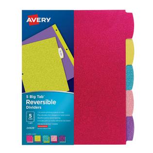 Avery 7708 Big Tab(TM) Pocket Insertable Plastic Dividers ...