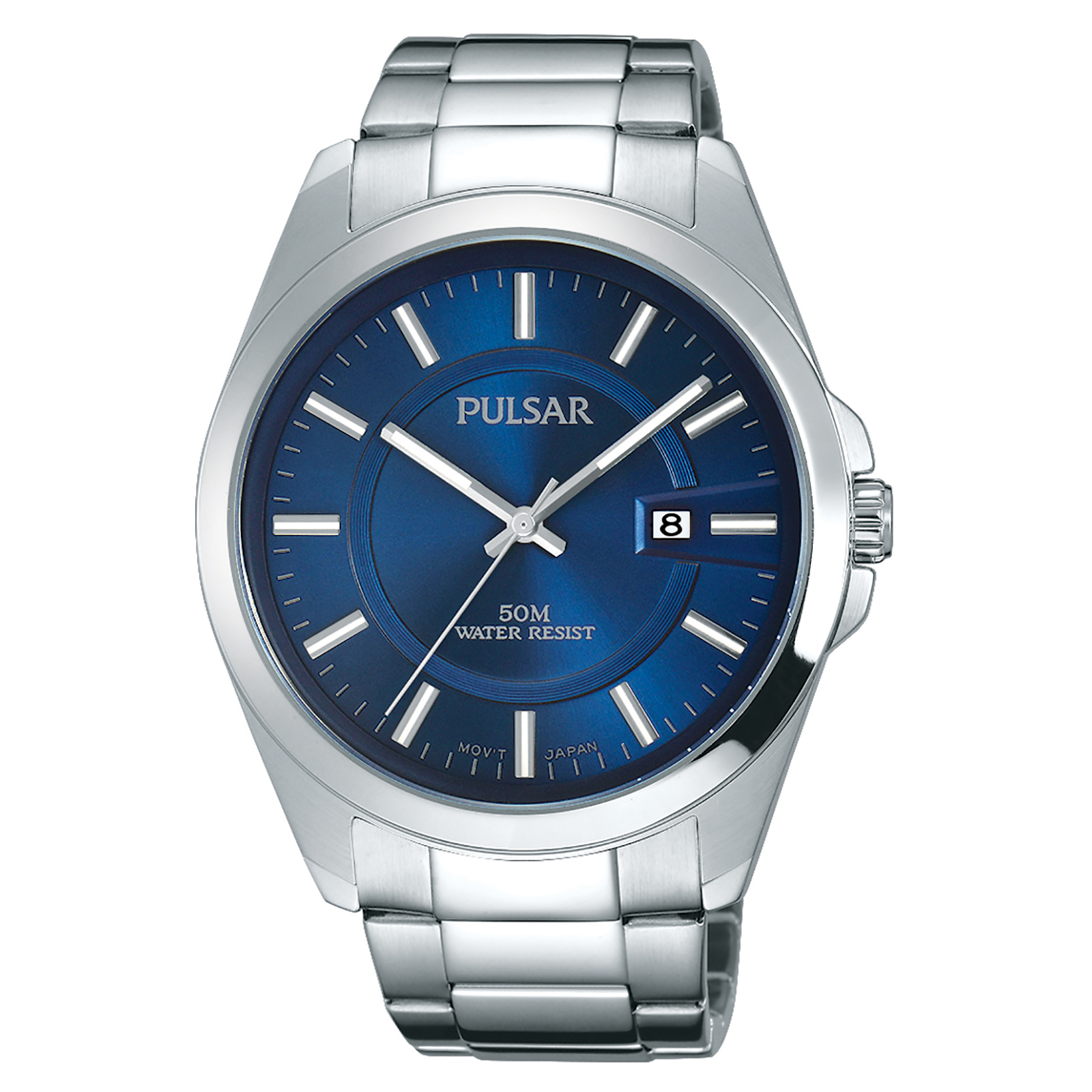 UPC 037738147493 product image for Men's Business Collection Silver Tone with Blue Dial | upcitemdb.com
