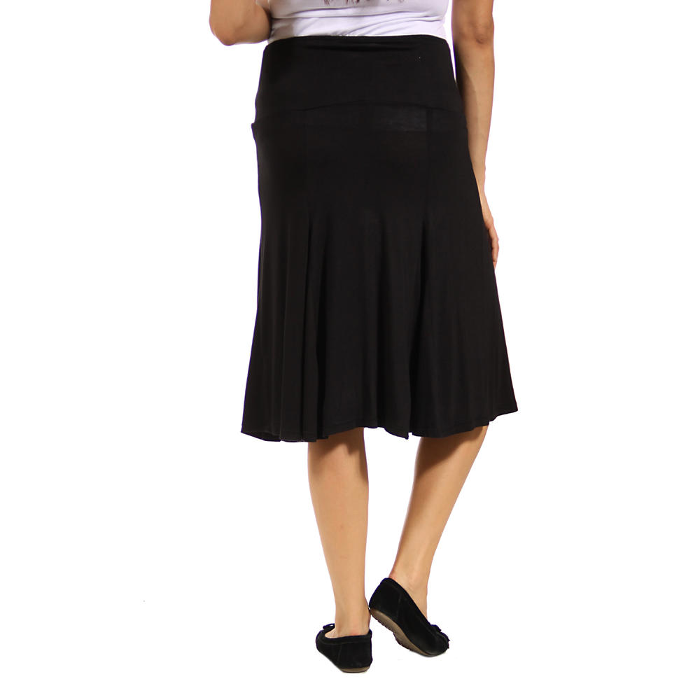 24&#47;7 Comfort Apparel Women's Maternity Calf-Length Skirt