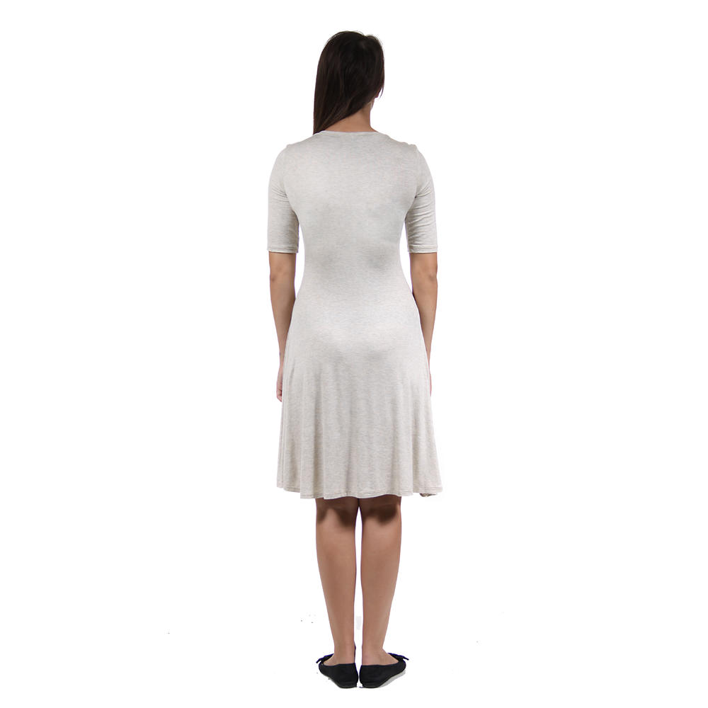 24&#47;7 Comfort Apparel Women's 3/4-sleeve Dress