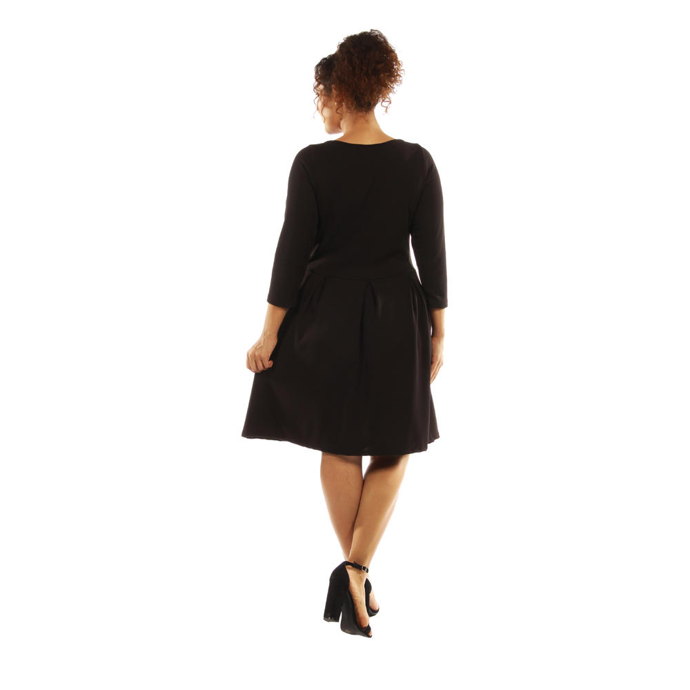 24&#47;7 Comfort Apparel Women's Plus Size Classic A-Line Dress