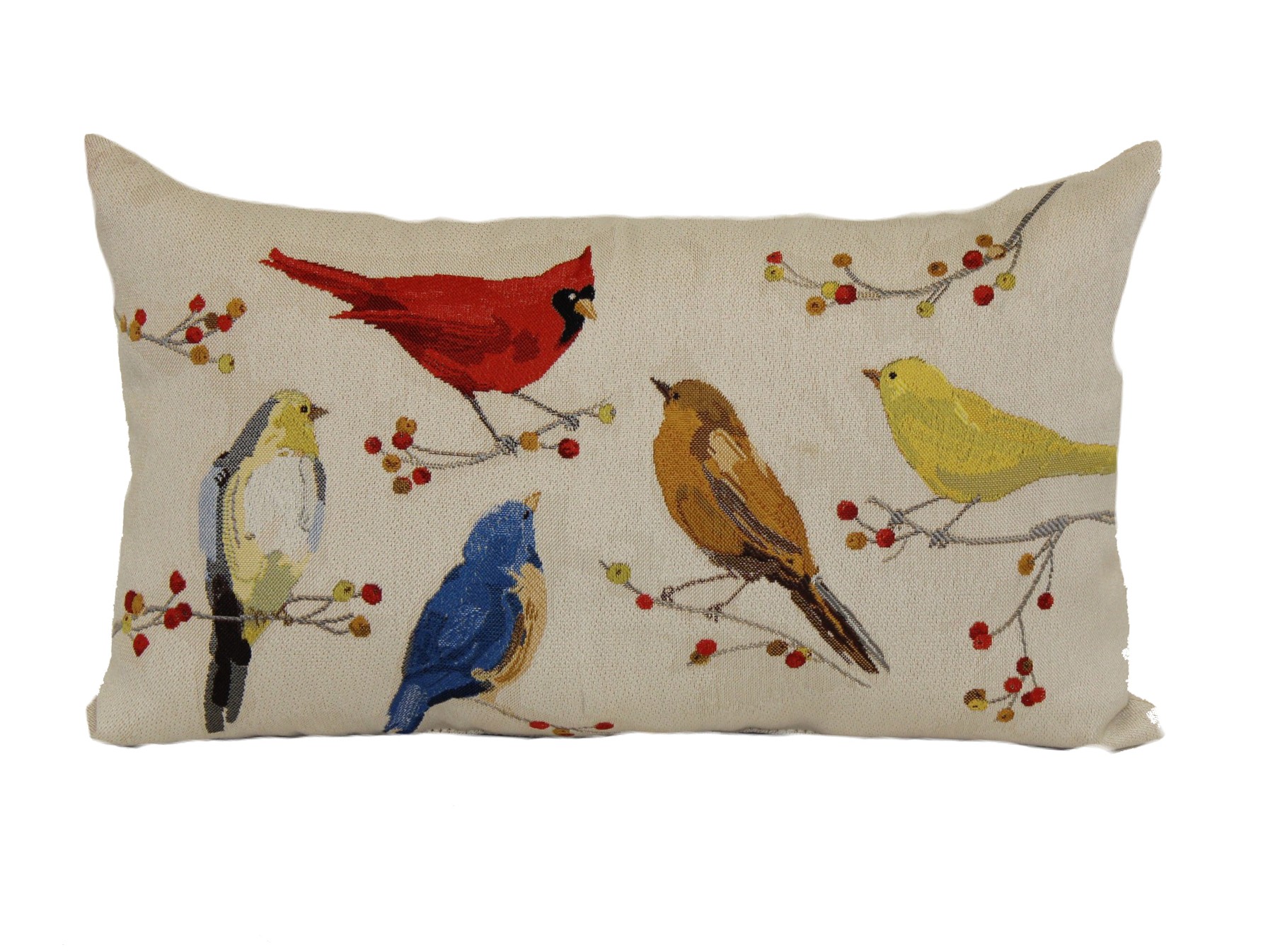Birds Tapestry Oblong Pillow - Home - Home Decor - Pillows, Throws & Slipcovers - Decorative Pillows