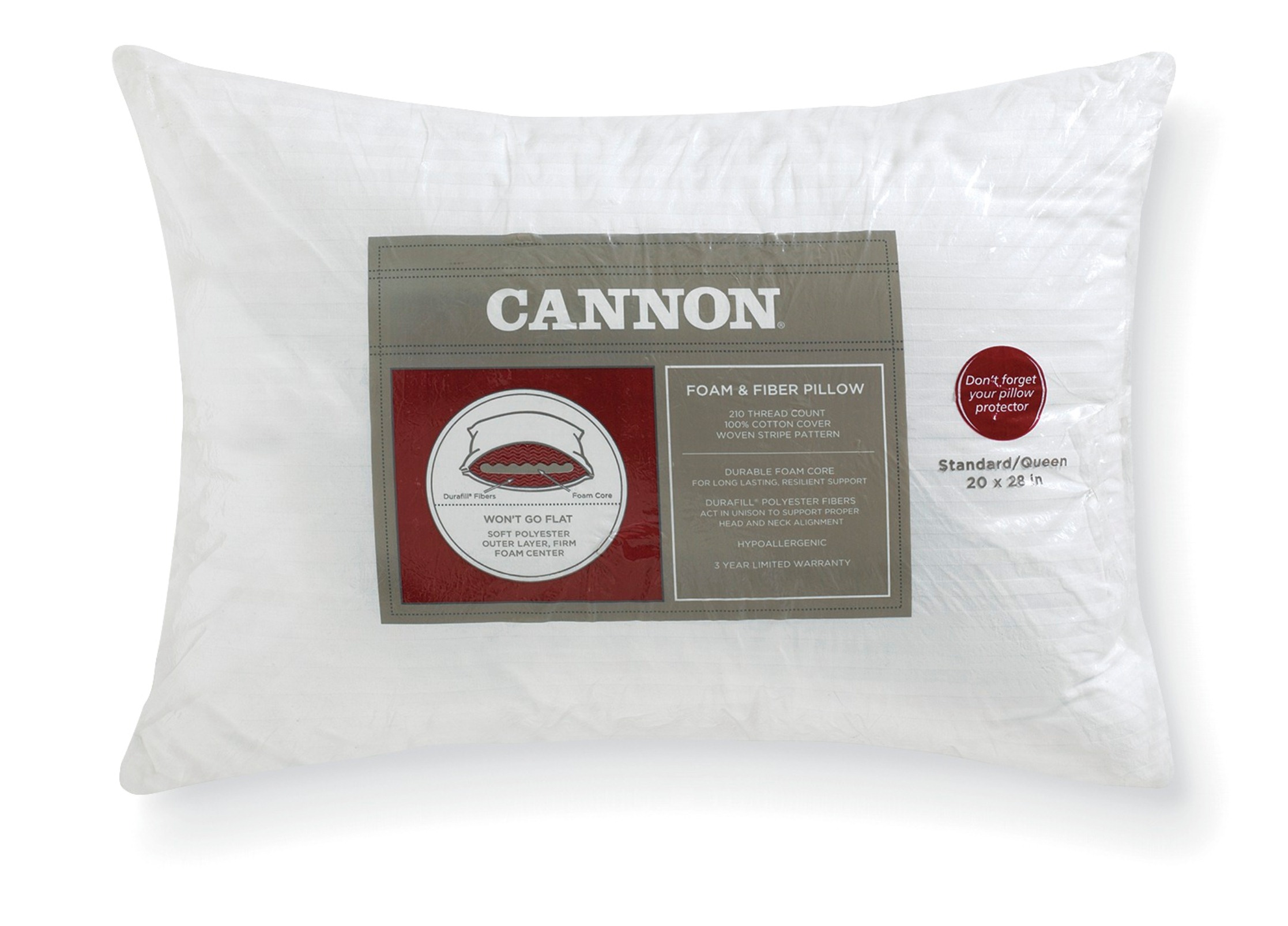 Upc 025695934676 Cannon Never Flat Pillow Upcitemdb Com