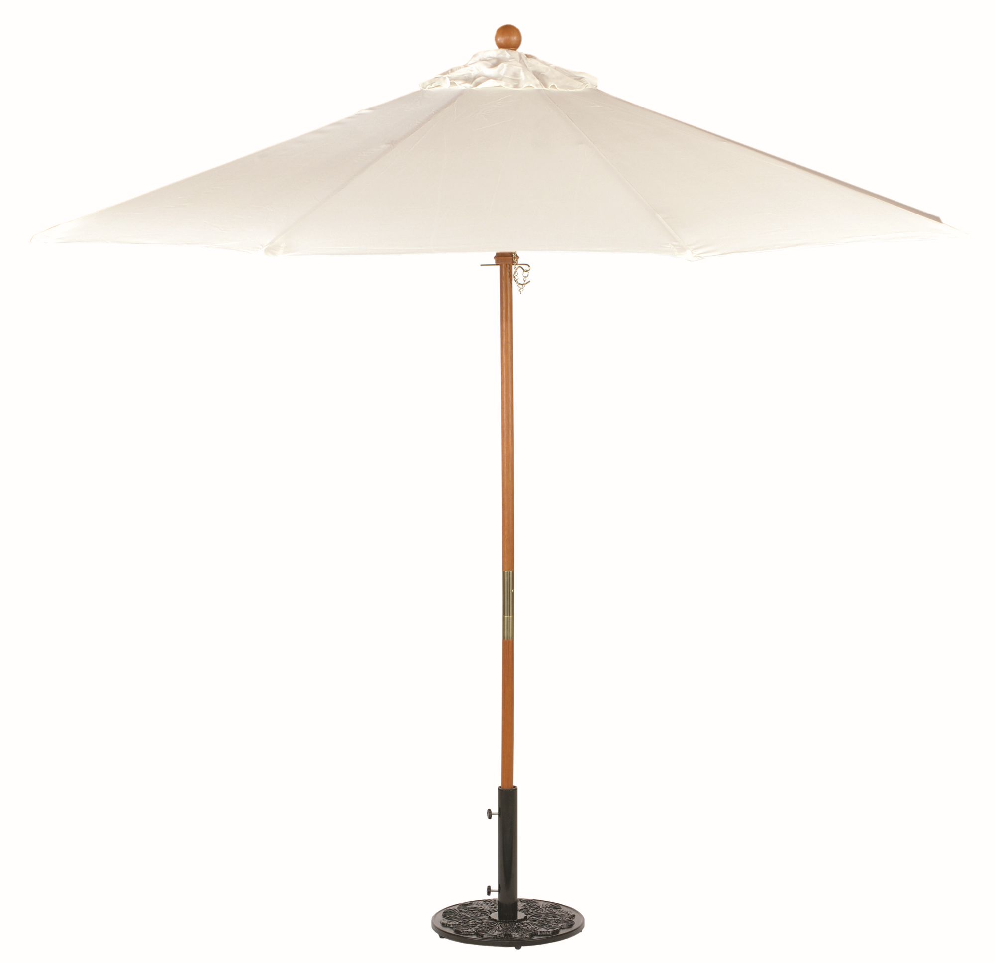 Commercial Grade Octagon Patio 9ft Market Umbrella - Solid Tropical Hardwood Frame with Sunbrella&#174; Fabric Shade