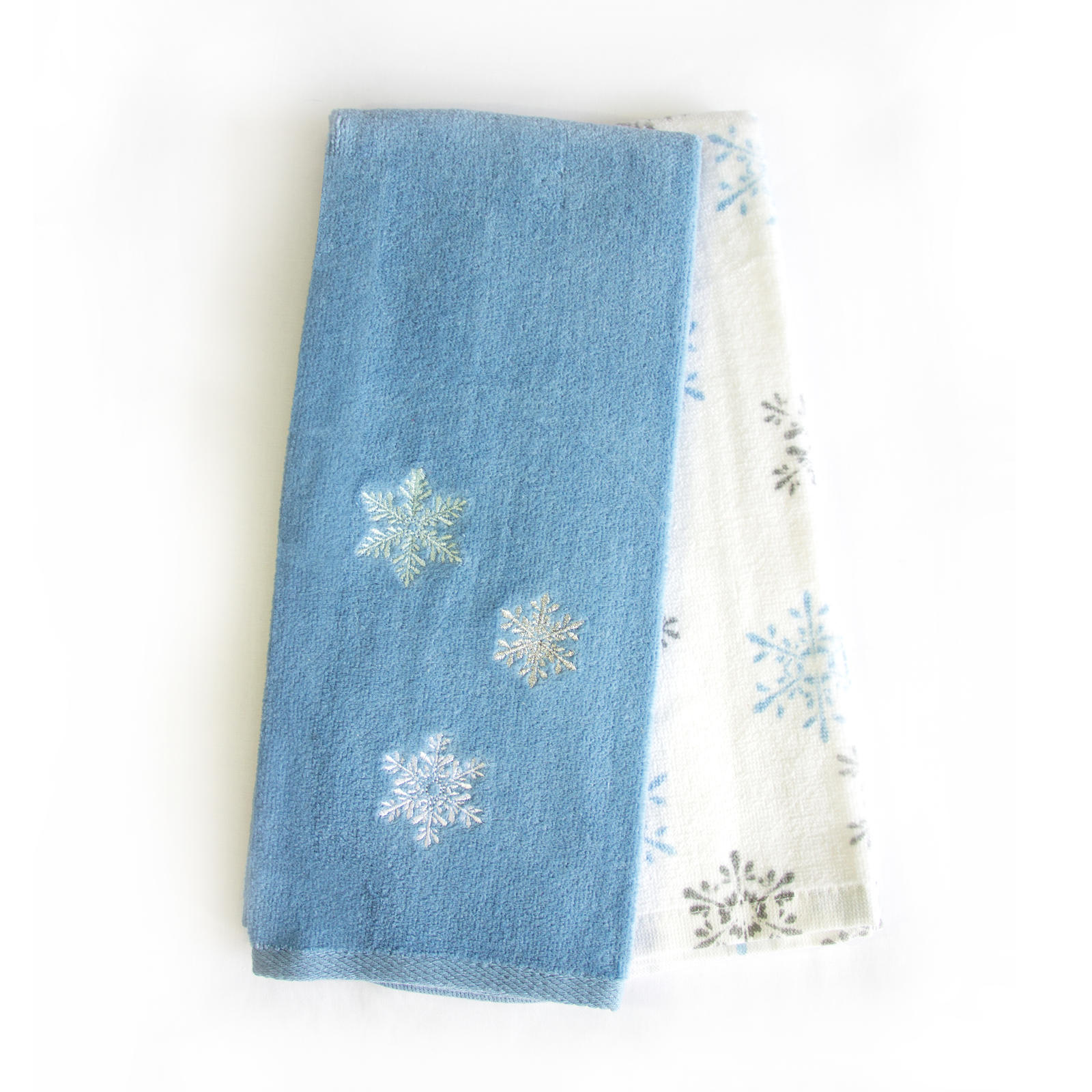 Jaclyn Smith 2Pk. Embroidered Hand Towels Snowflake Shop Your Way