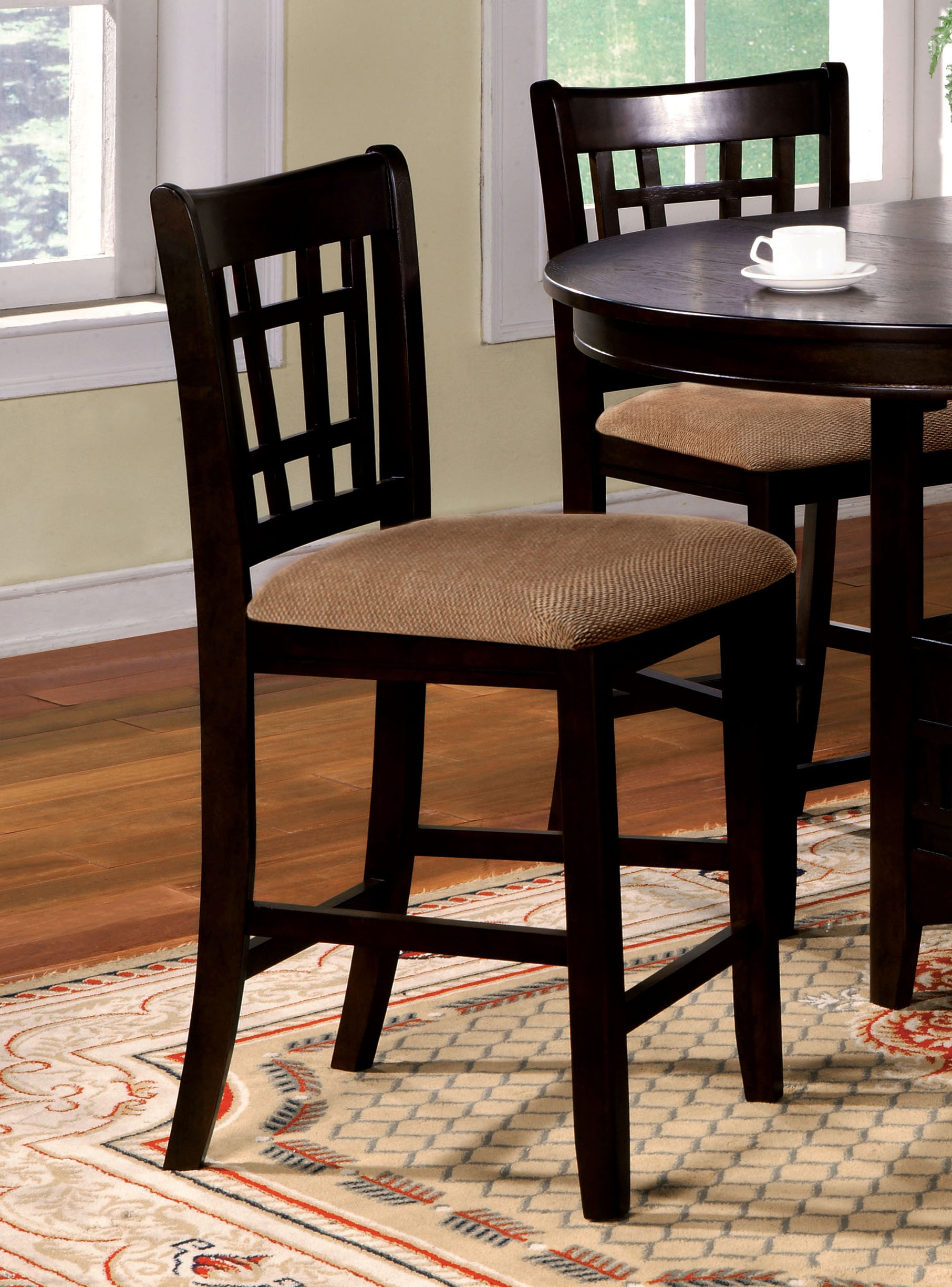 Furniture of America Winden Espresso Counter Height Chair (Set of 2 ...
