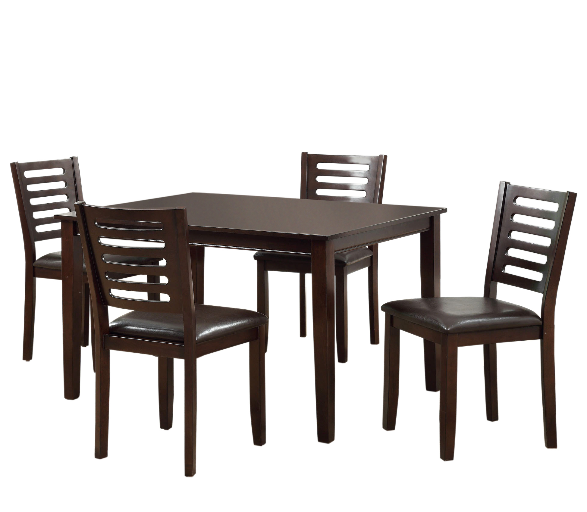 Furniture of America Pentars Espresso 5 Piece Dining Table