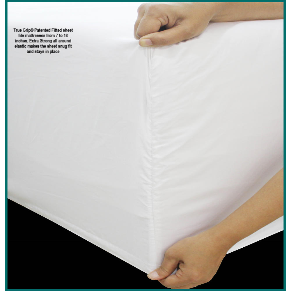 Color Sense  400 Thread Count Cotton Sheet Set Ultra Soft Peach Finish King White