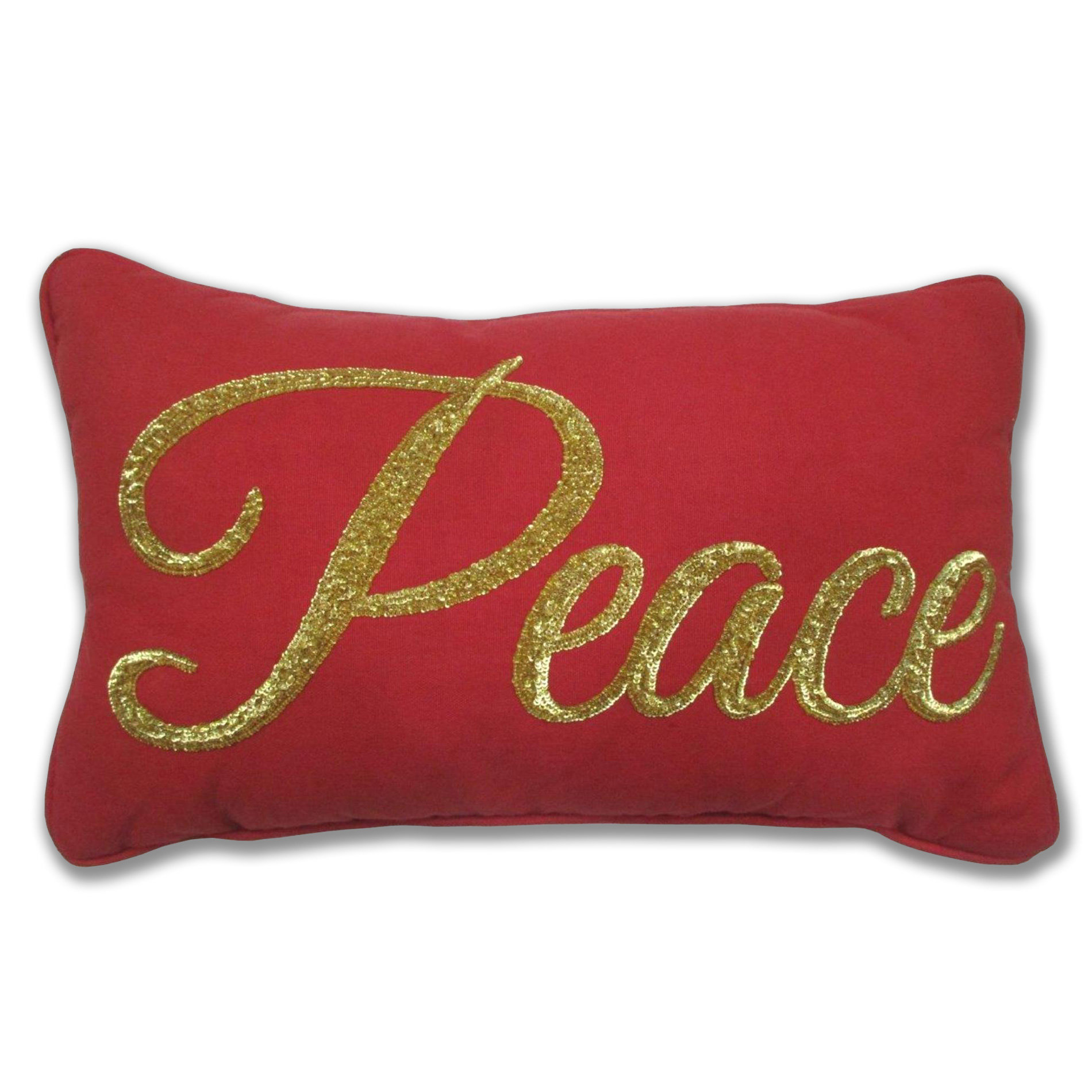 Peace Red/Gold Decorative Pillow - Sears