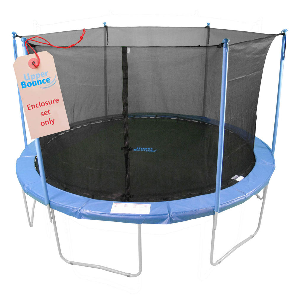 Trampoline Enclosure Set, to fit 8 FT. Round Frames, for 3 or 6 W-Shaped Legs -Set Includes: Net, Poles & Hardware Only