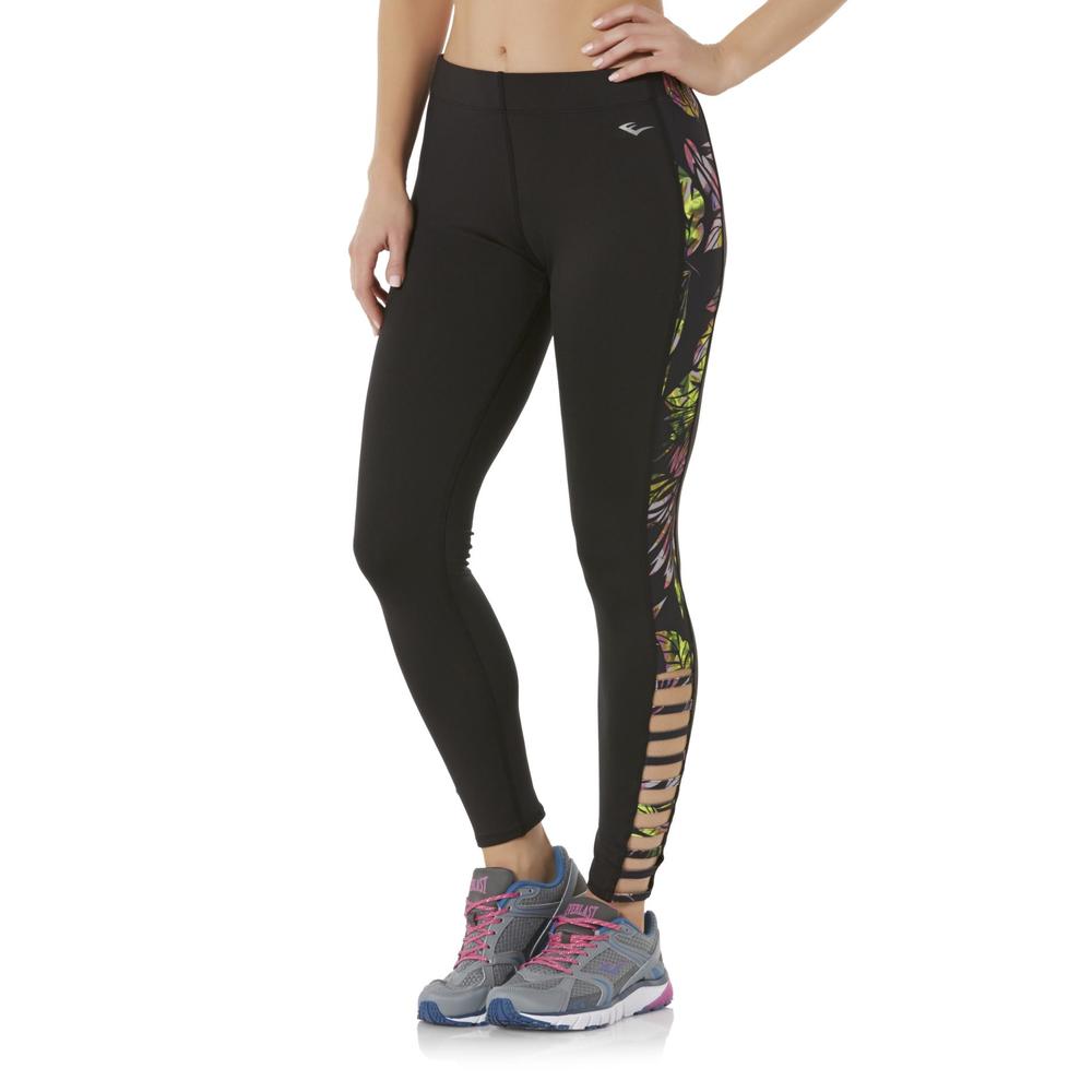 Women's Athletic Cropped Leggings - Floral