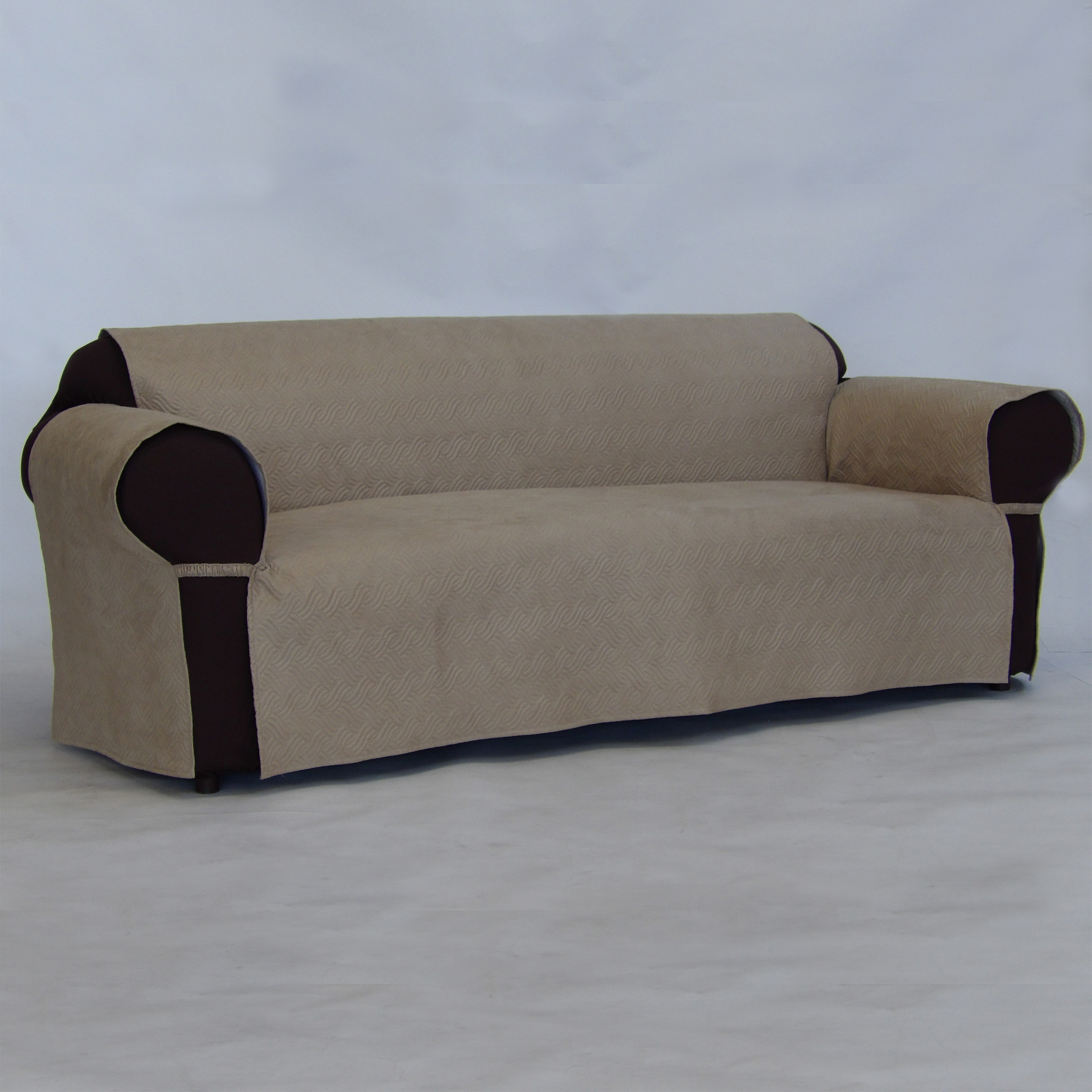 Quilted Sofa Pet Cover Beige Tan