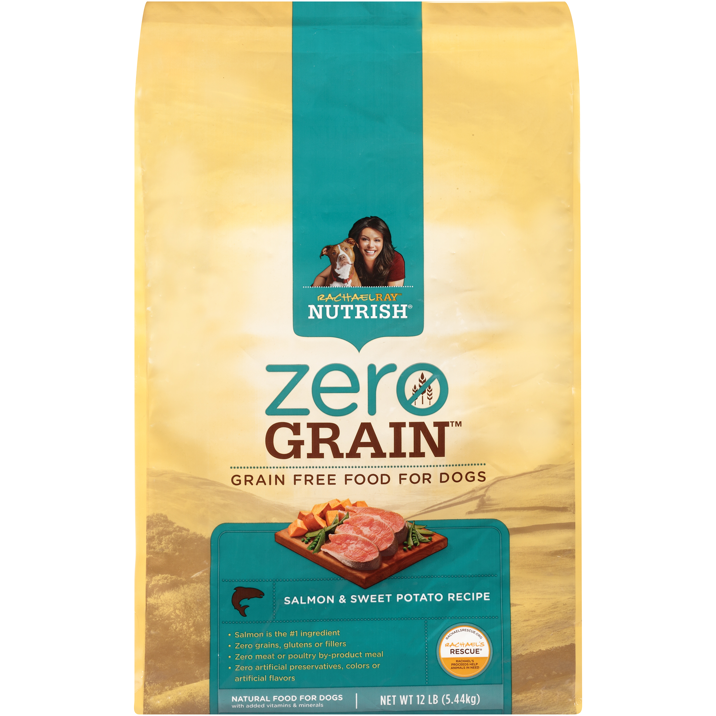 Rachael Ray Nutrish Zero Grain Natural Dry Dog Food, Salmon & Sweet Potato Recipe, 12 lbs Shop