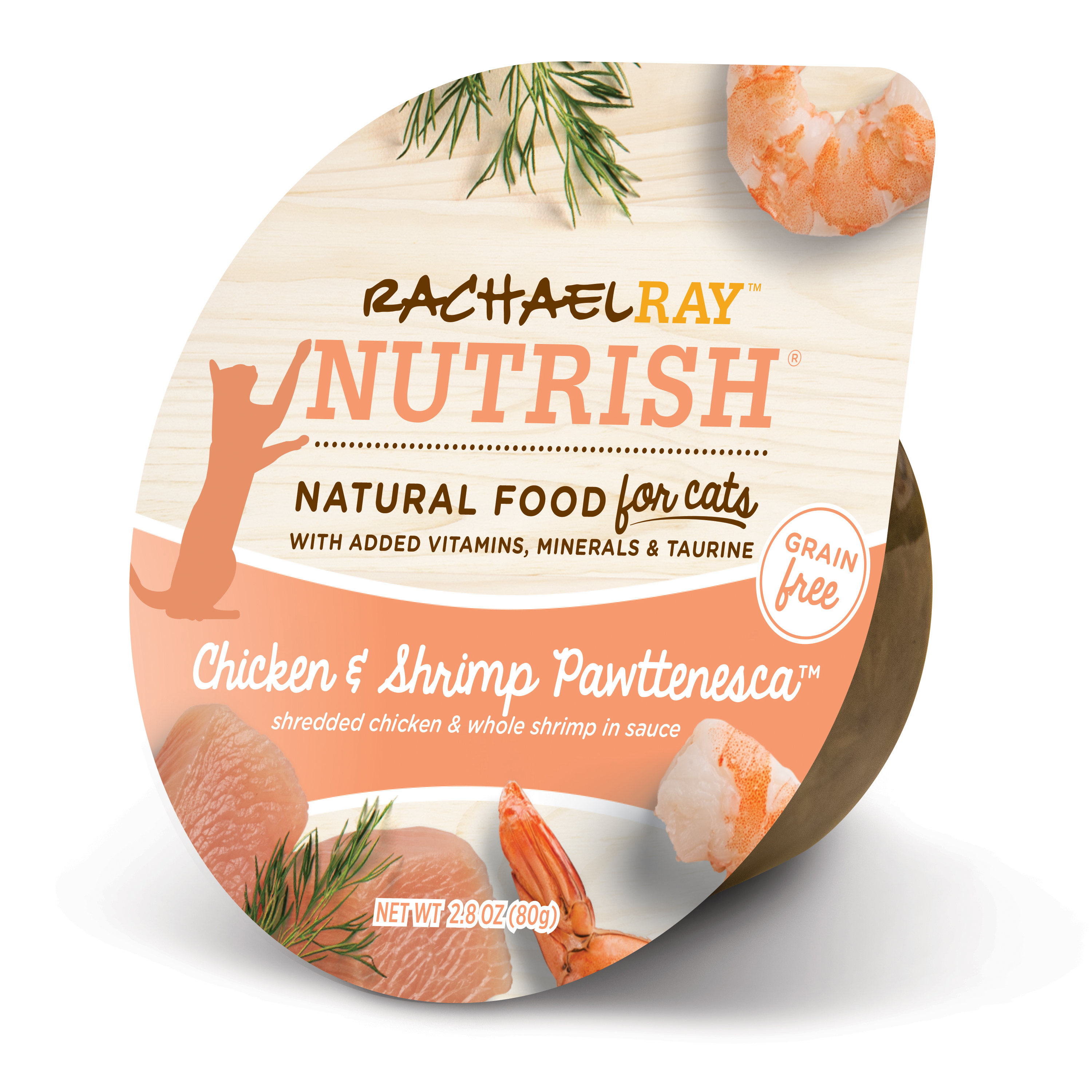 Rachael Ray Nutrish Natural Wet Cat Food, Chicken & Shrimp Pawttenesca