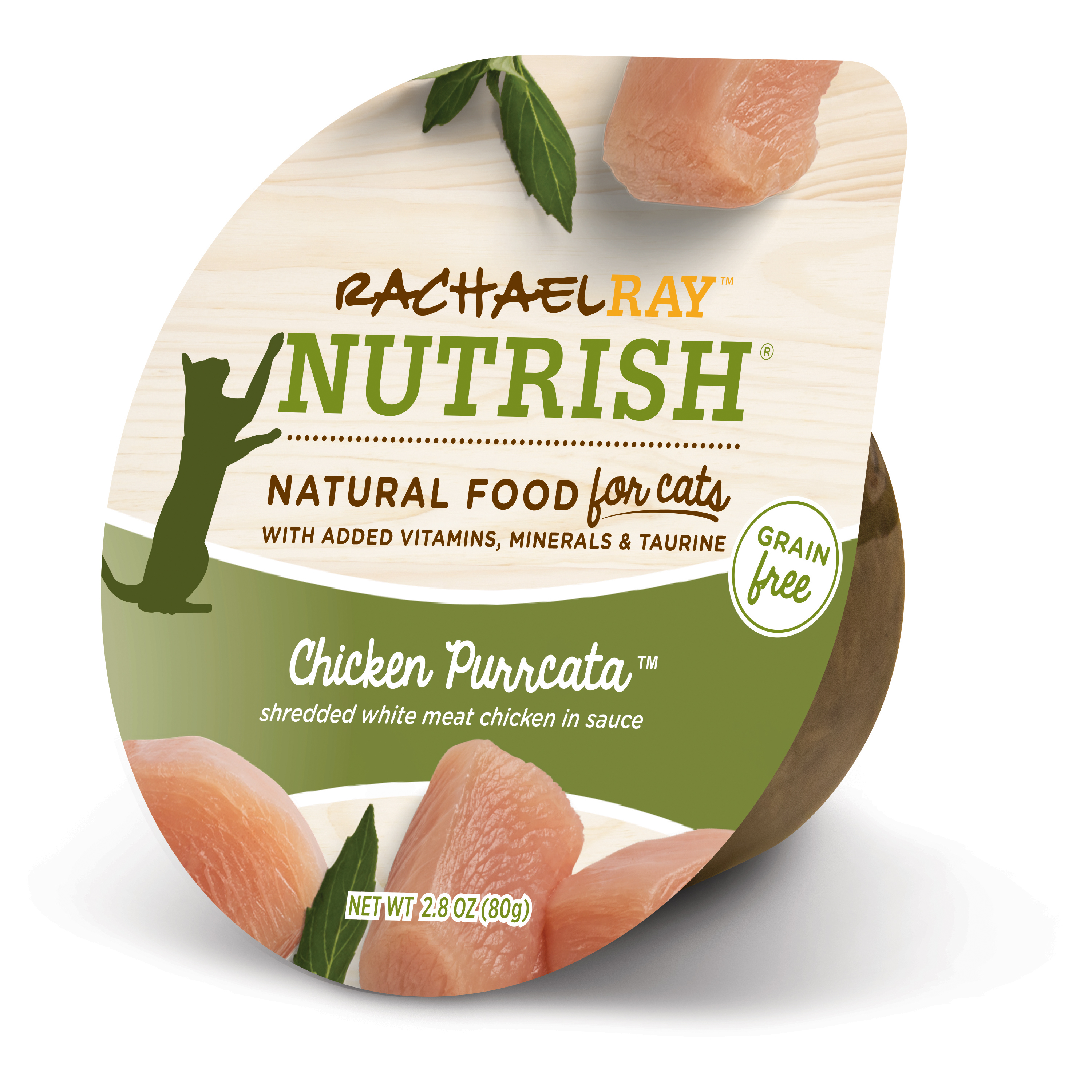 Rachael Ray Nutrish Natural Wet Cat Food, Chicken Purrcata, 2.8 oz tub