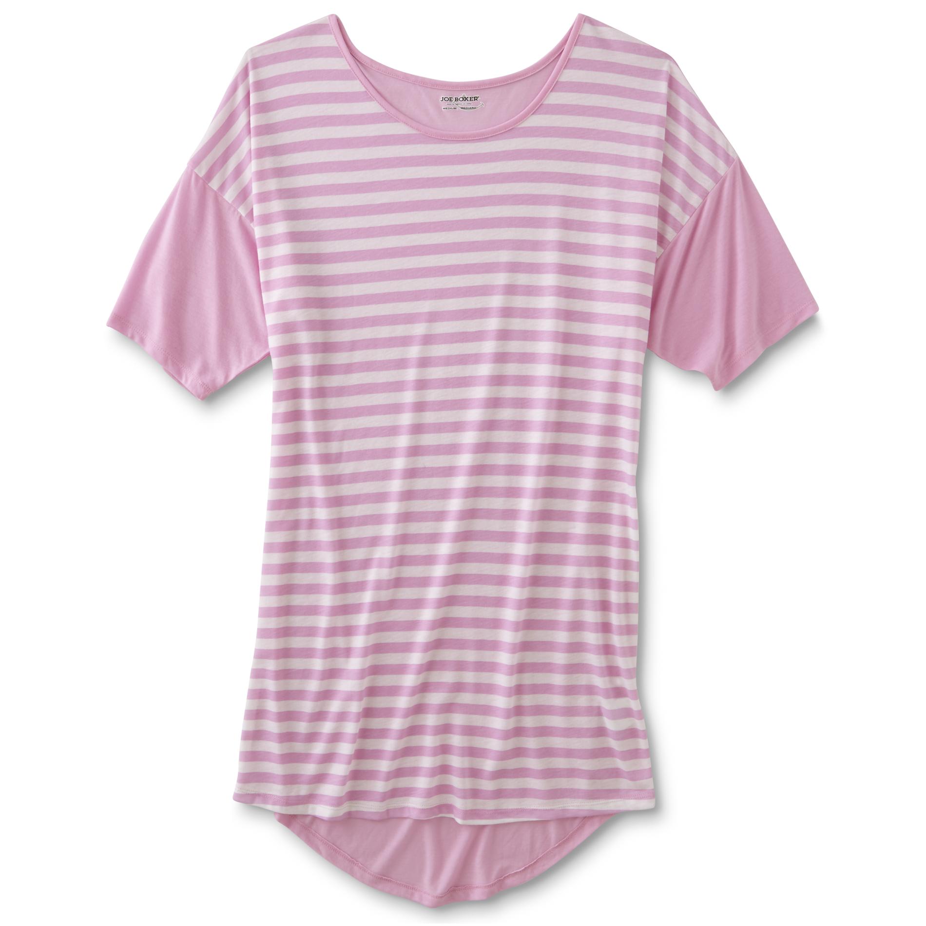 Joe Boxer Women's Plus Sleep Shirt - Striped & Solid