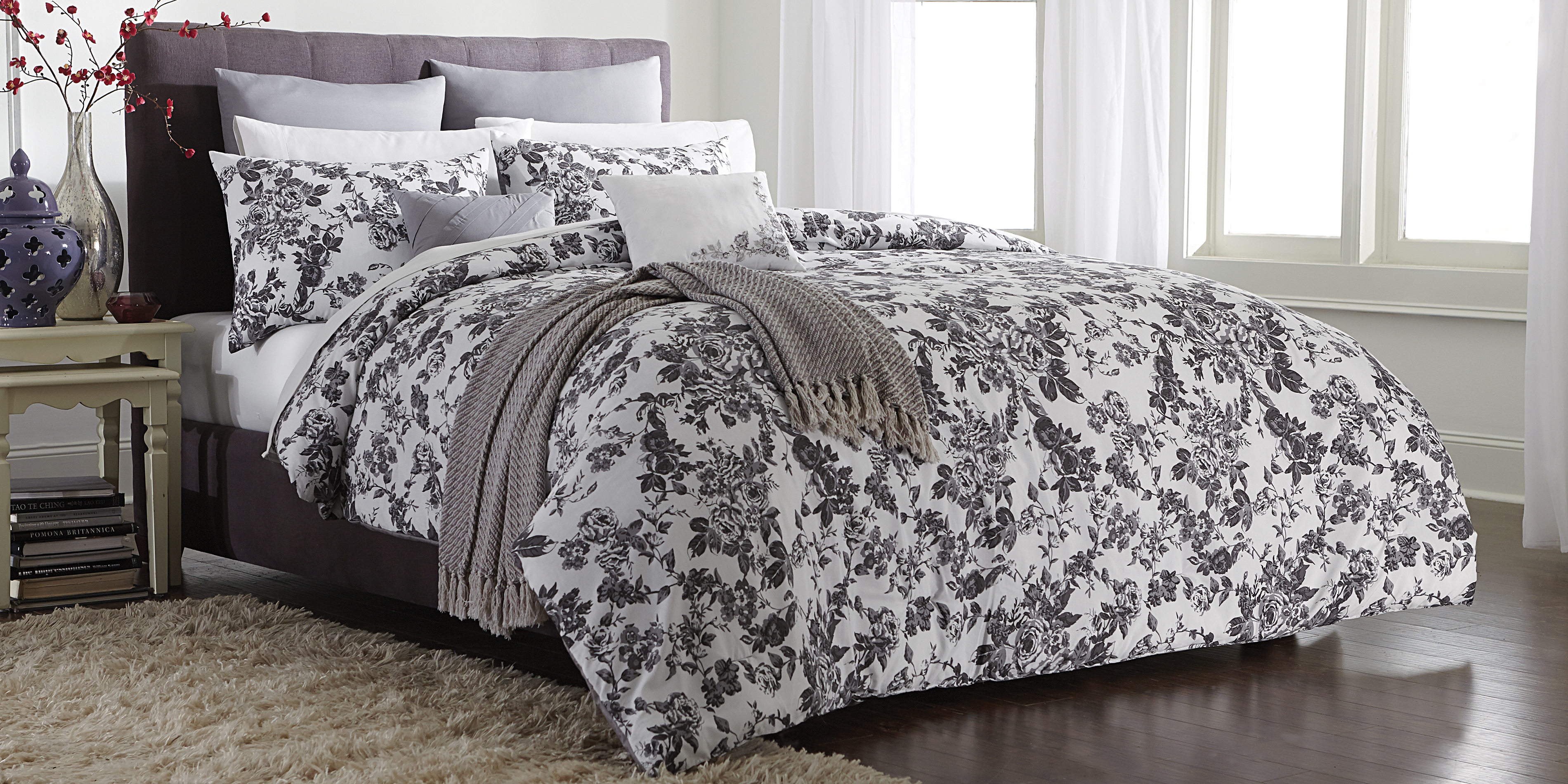 Cannon Comforter Set Gray Floral Shop Your Way Online Shopping