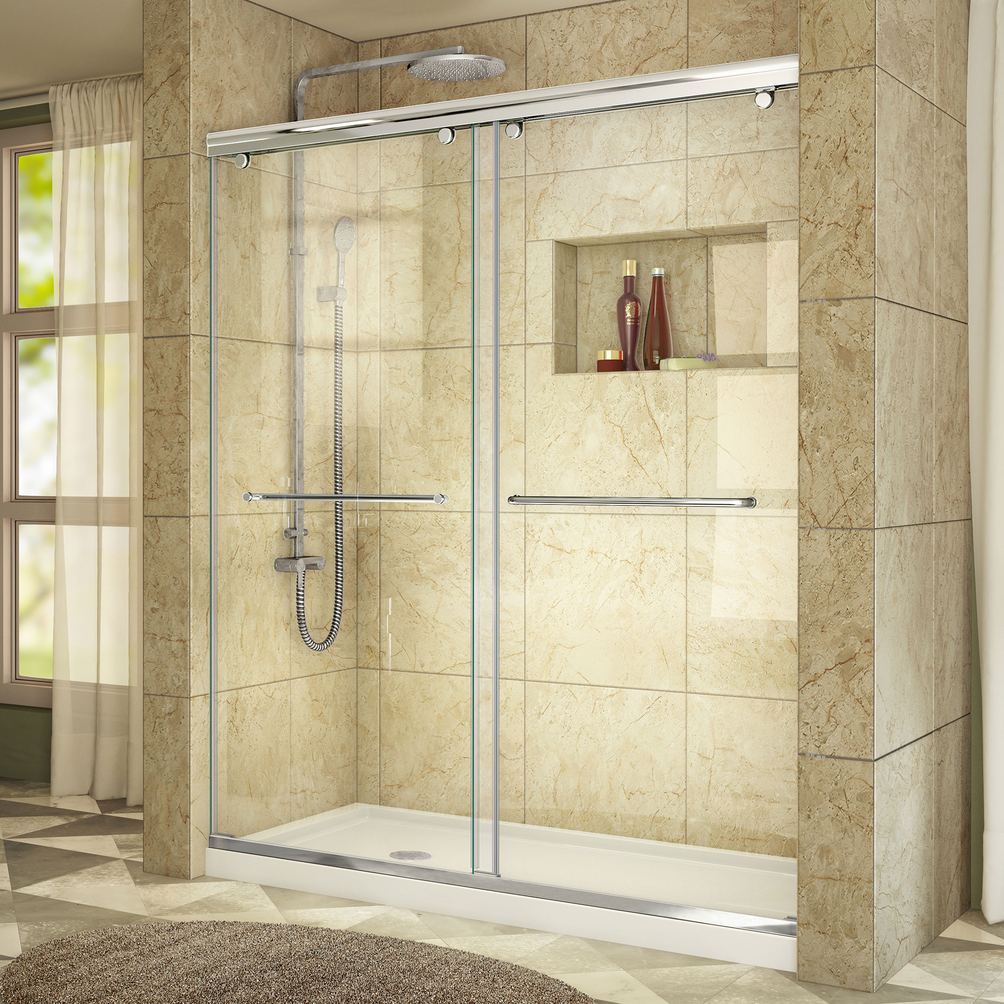Frameless Sliding Shower Door 56-60 In W X 75 In Nigeria | Ubuy