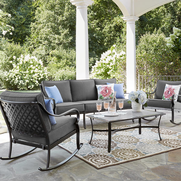 Grand Resort 170 10 014 Woodbury 4 Piece Rocking Motion Seating Set Limited Availability