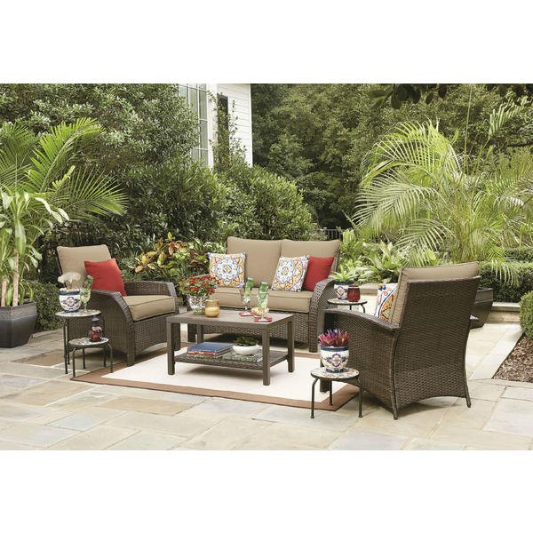 Sutton Rowe 170 10 054 Sutton Rowe Williamsport 4 Piece Wicker Patio Deep Seating Set Limited Availability