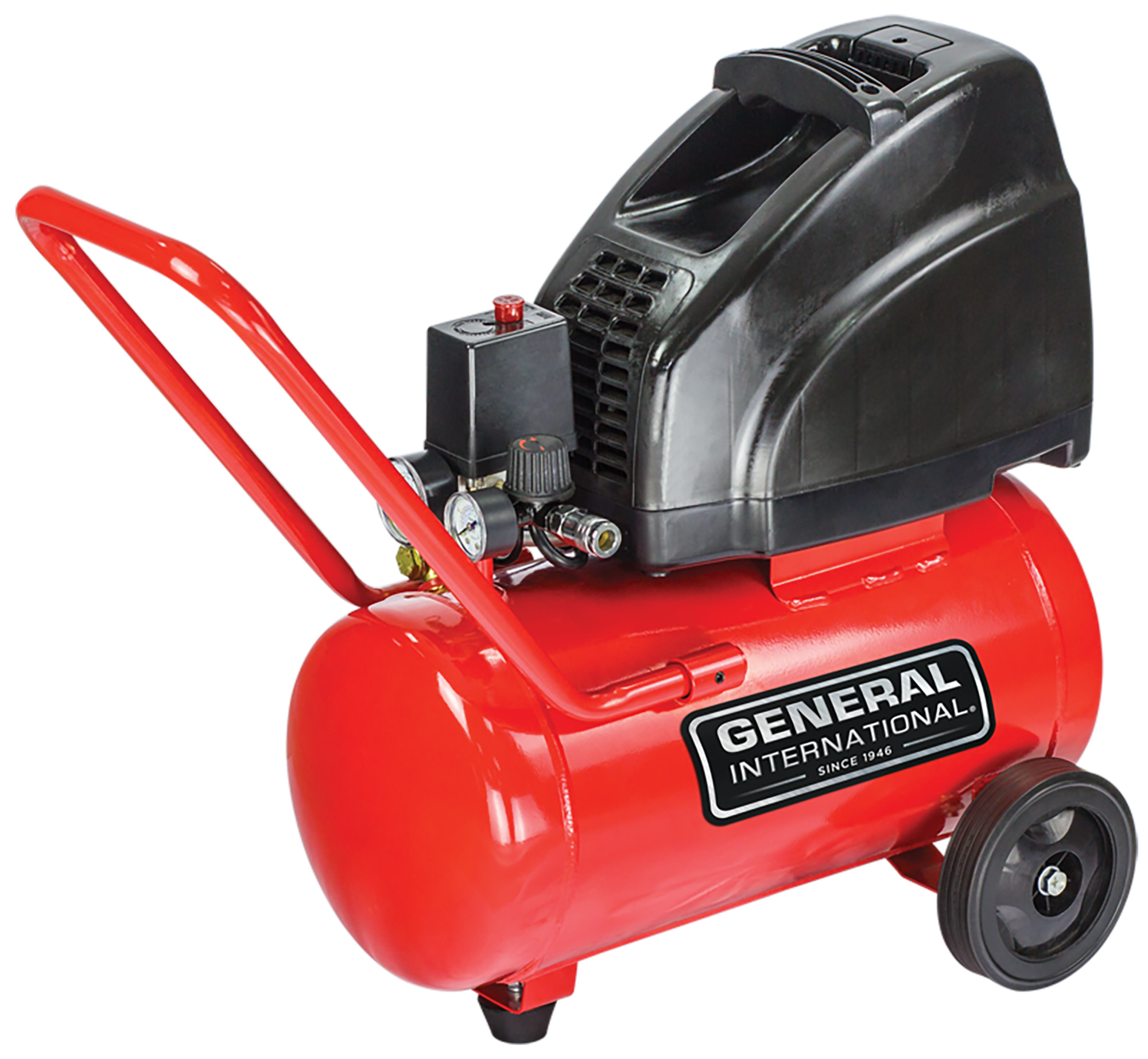 General International 1.5HP 6 Gal Horiz. oilfree electric air