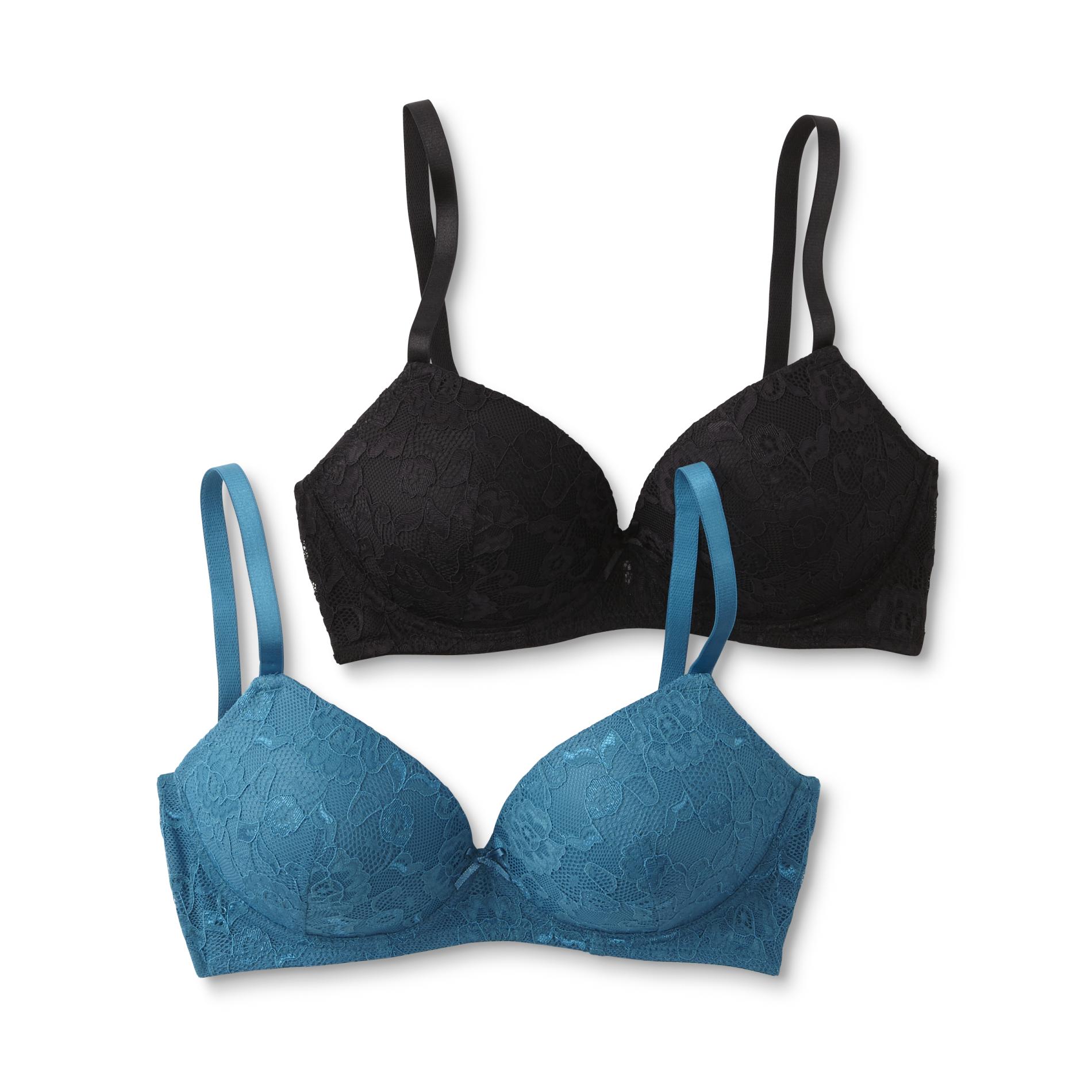 Simply Styled Women's 2-Pack Lace Wire-Free Bras - Sears