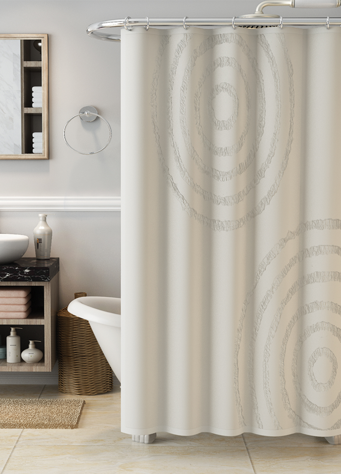 UPC 810544000370 Shabby Circles Shower Curtain