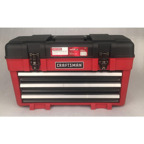 Craftsman 35547 23 3 Drawer Portable Tool Chest Red Black