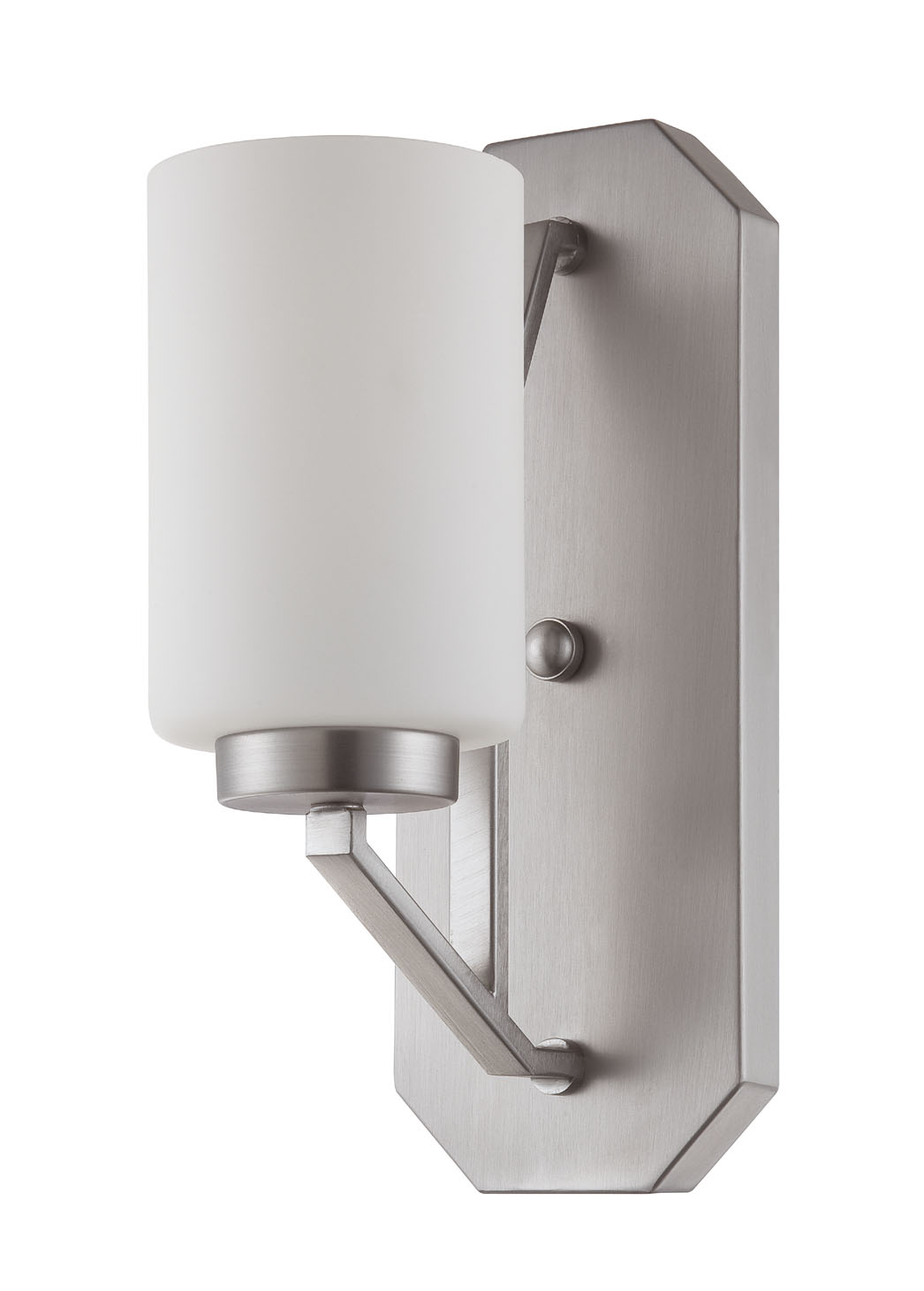 Luminance Axiom One Light Wall Sconce in Satin Nickel