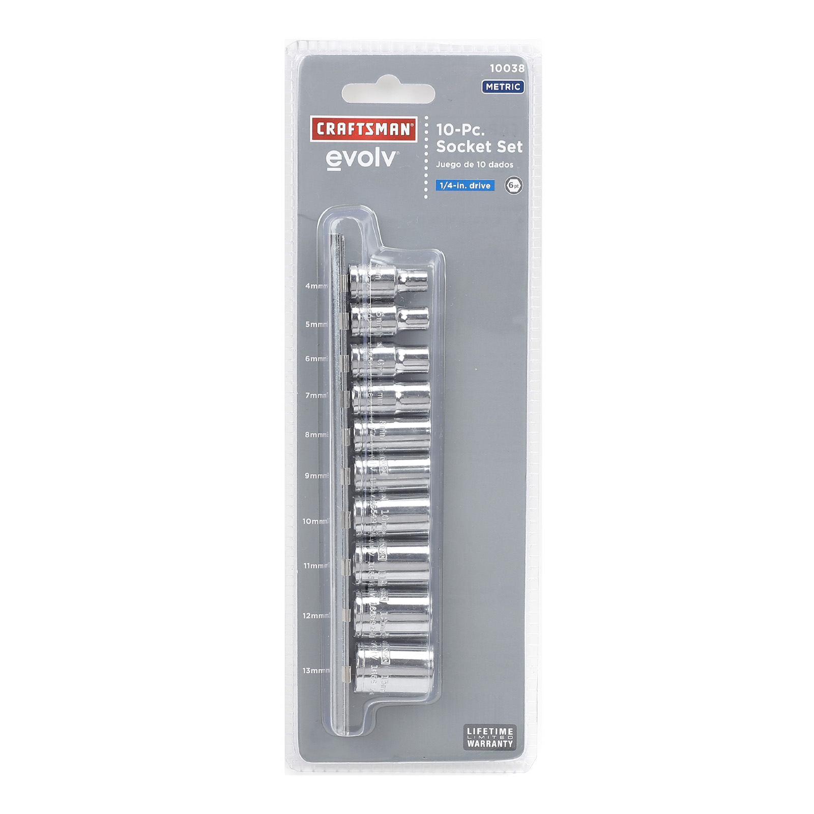 UPC 099575503047 product image for 10 pc. 1/4-in. Drive Socket Set Metric | upcitemdb.com