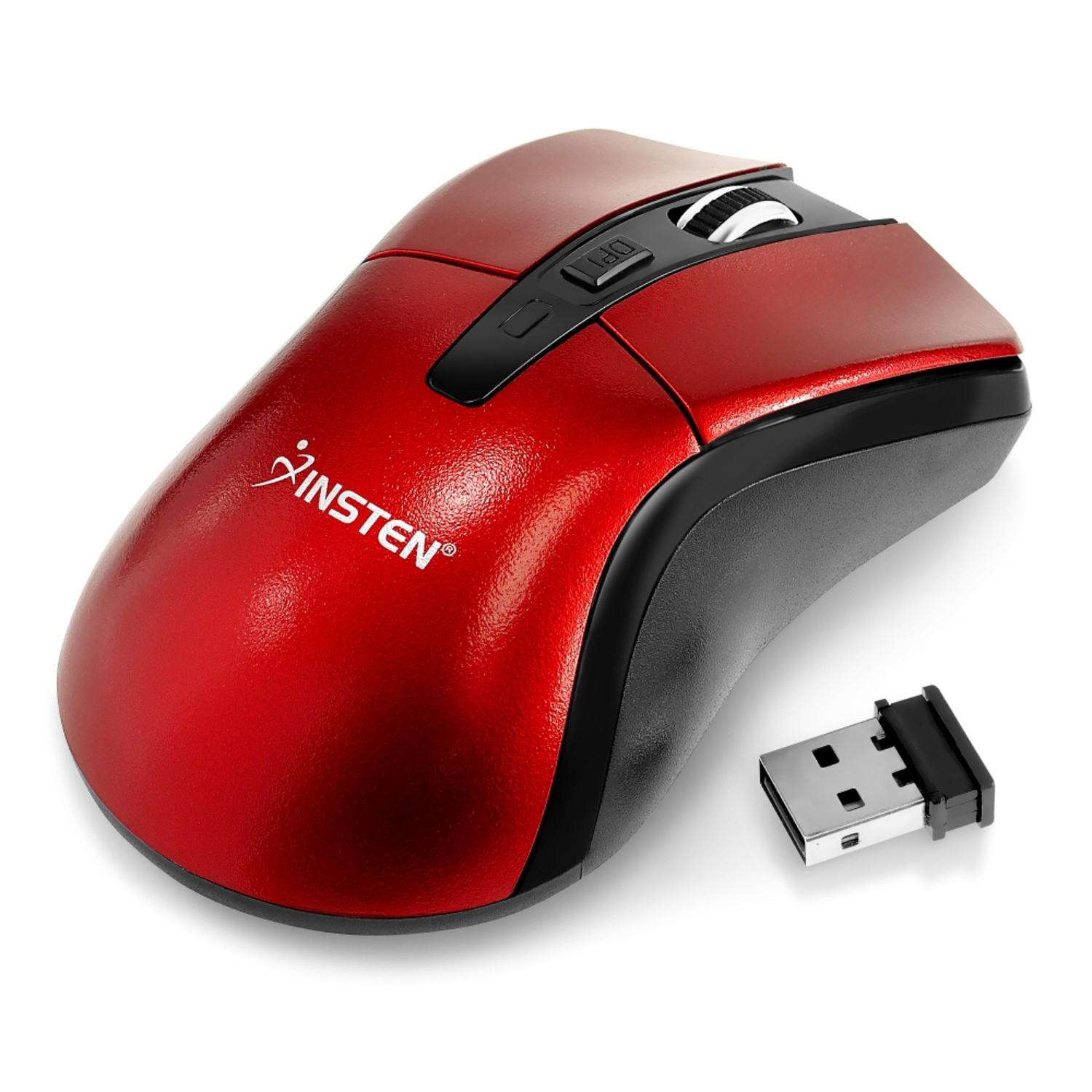 Insten 2.4G Cordless 4 Keys Wireless Optical Mouse For PC Laptop Computer- Red Insten 2.4G Cordless 4 Keys Wireless Optical Mouse For PC Laptop Computer- Red