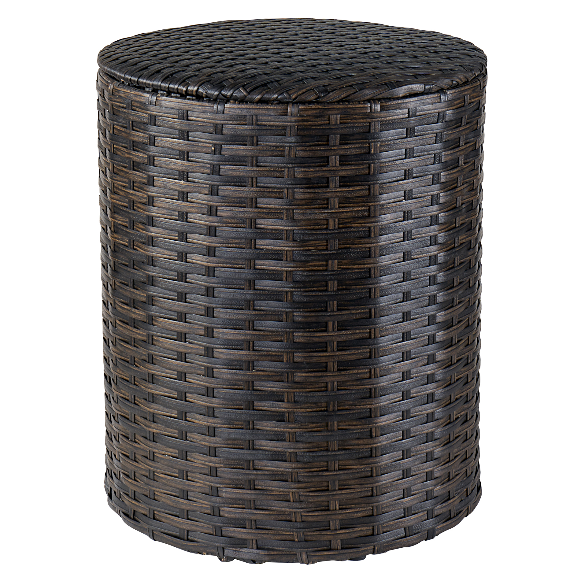 Grand Harbor Wicker Stool- Circular Limited Availability- Black Grand Harbor Wicker Stool- Circular Limited Availability- Black