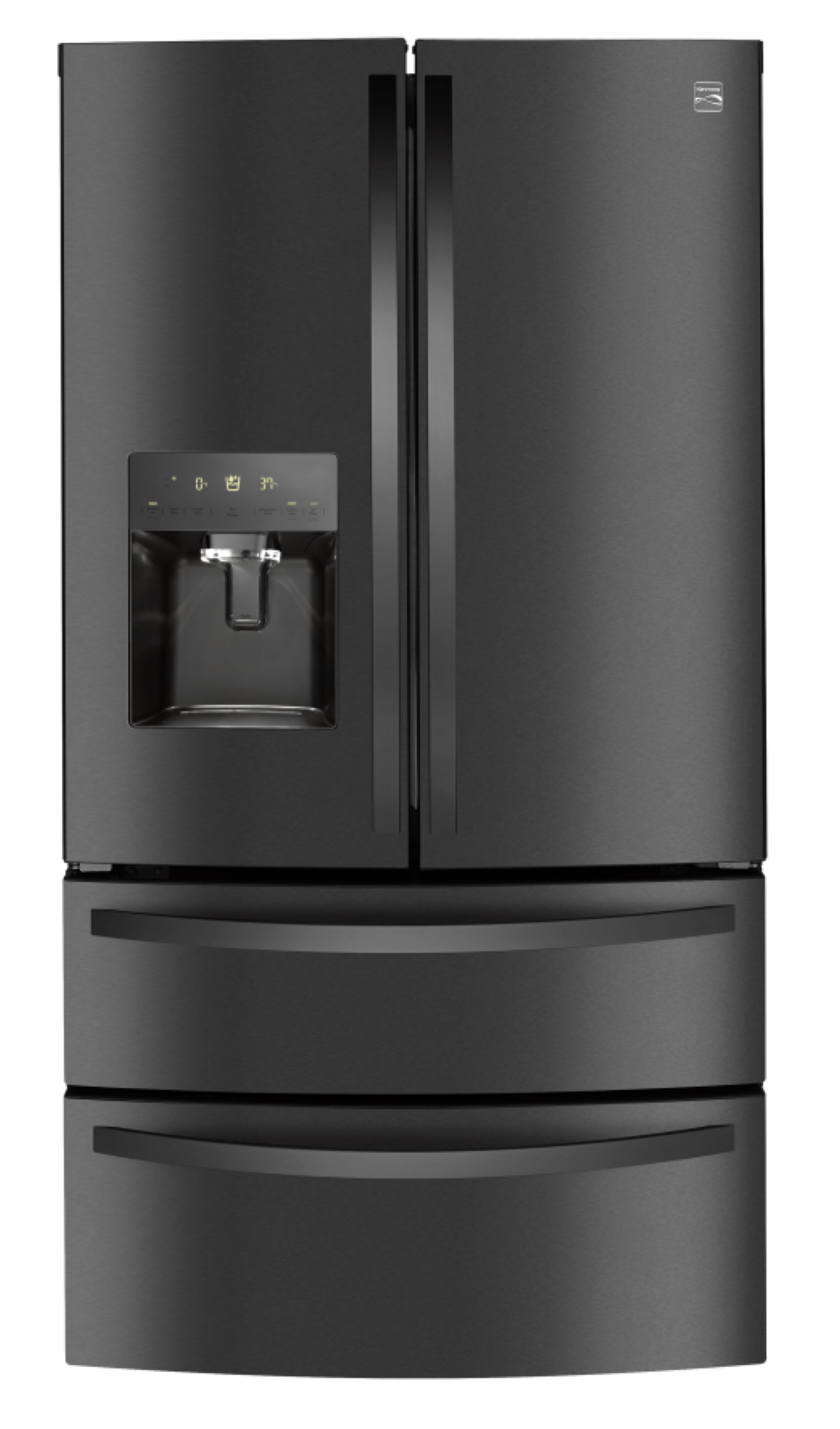 Kenmore Elite 72597 27.8 cu. ft. 4-Door Smart Refrigerator - Black Kenmore Black Stainless Steel Refrigerator