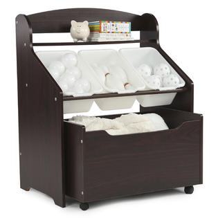 Tot Tutors Kids 3 Tier Storage Organizer with Rolling Toy
