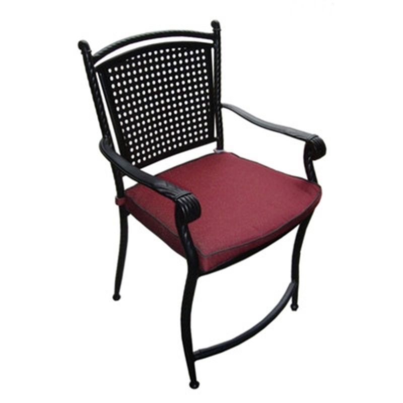 DC America Savannah Aluminum Rattan High-Back Dining Arm Chair