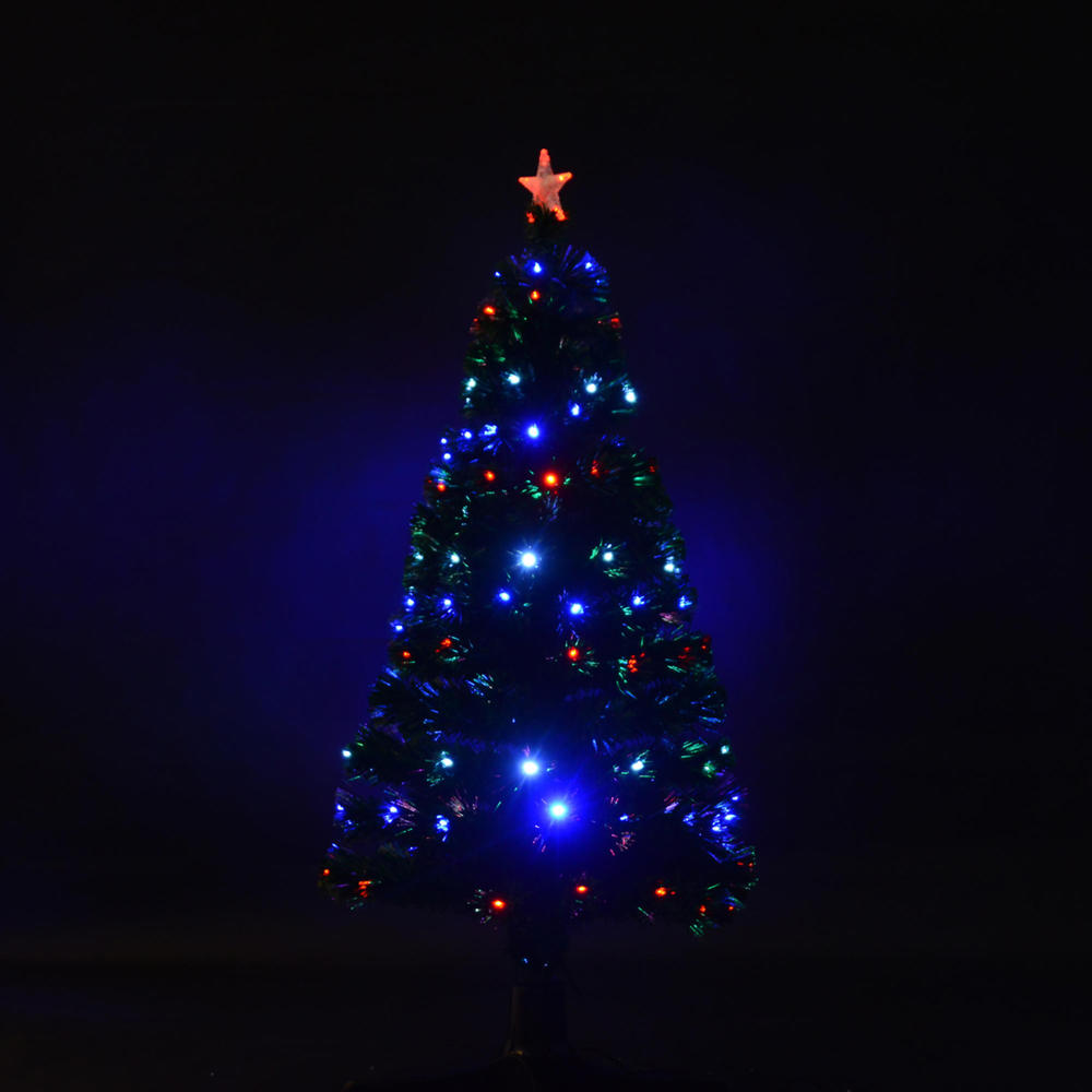 HomCom 5' Pre-Lit Fir Christmas Tree