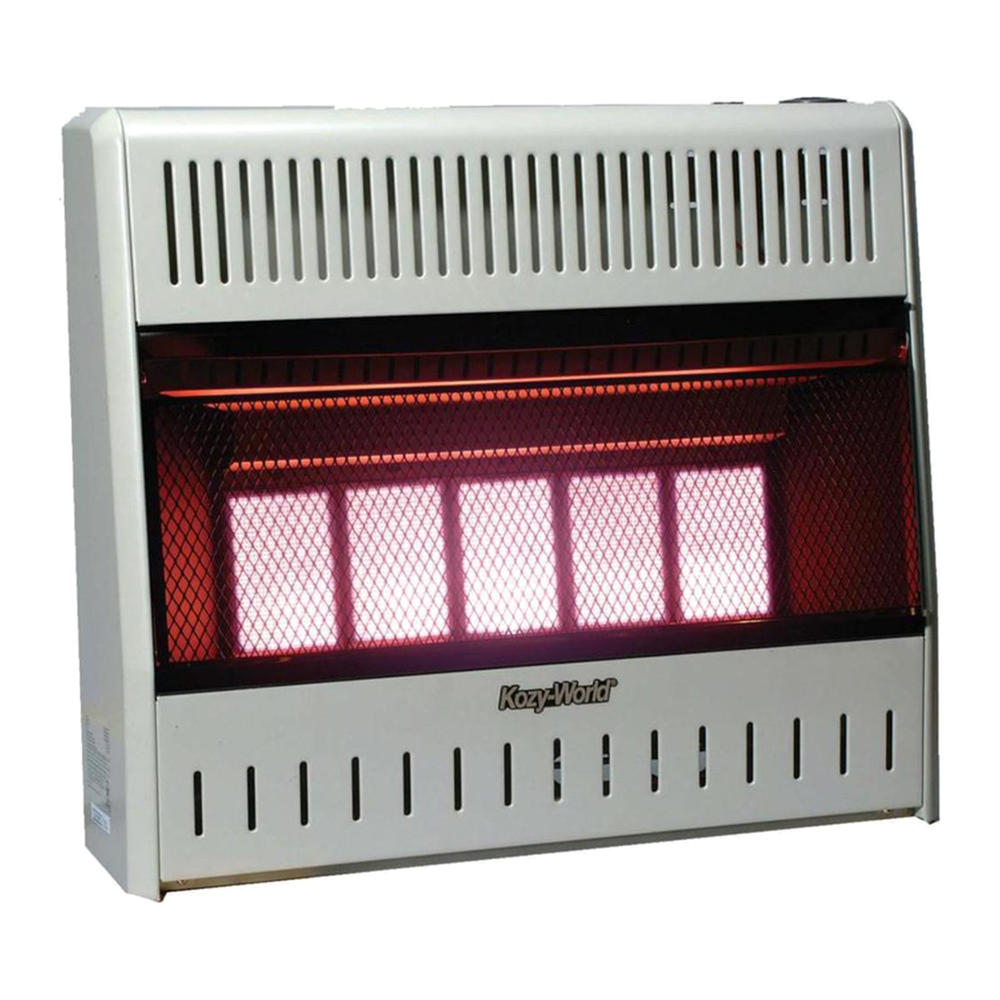 World Marketing KWP522 30,000BTU 5-Plaque Liquid Propane Infrared Wall Heater with O.D.S