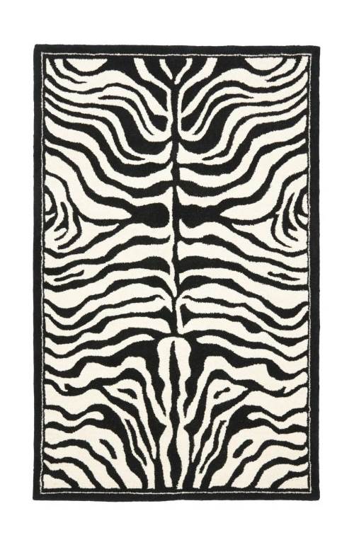 Safavieh Accent Rug in Ivory and Black (9 ft. 6 in. x 7 ft. 6 in.)