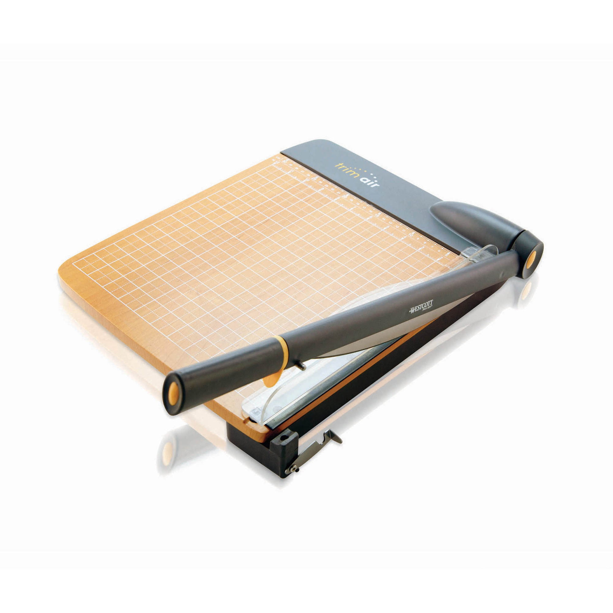 Westcott Trimair Titanium Wood Guillotine Paper Trimmer W/ Mircroban Protection, 15 Westcott Trimair Titanium Wood Guillotine Paper Trimmer W/ Mircroban Protection, 15