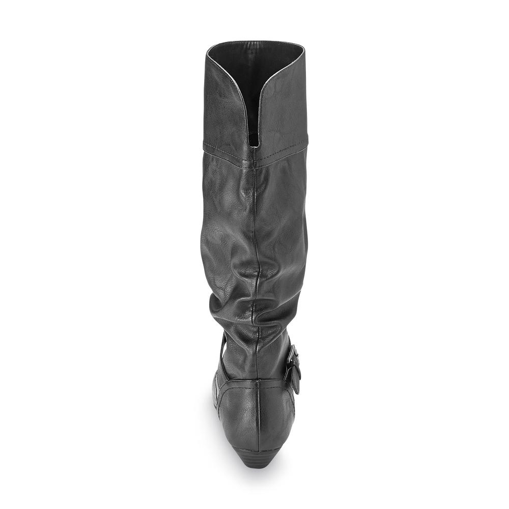 Women's Extended Calf Embry Black Riding Boot