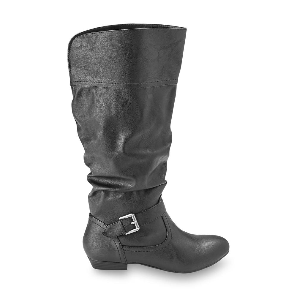Women's Extended Calf Embry Black Riding Boot