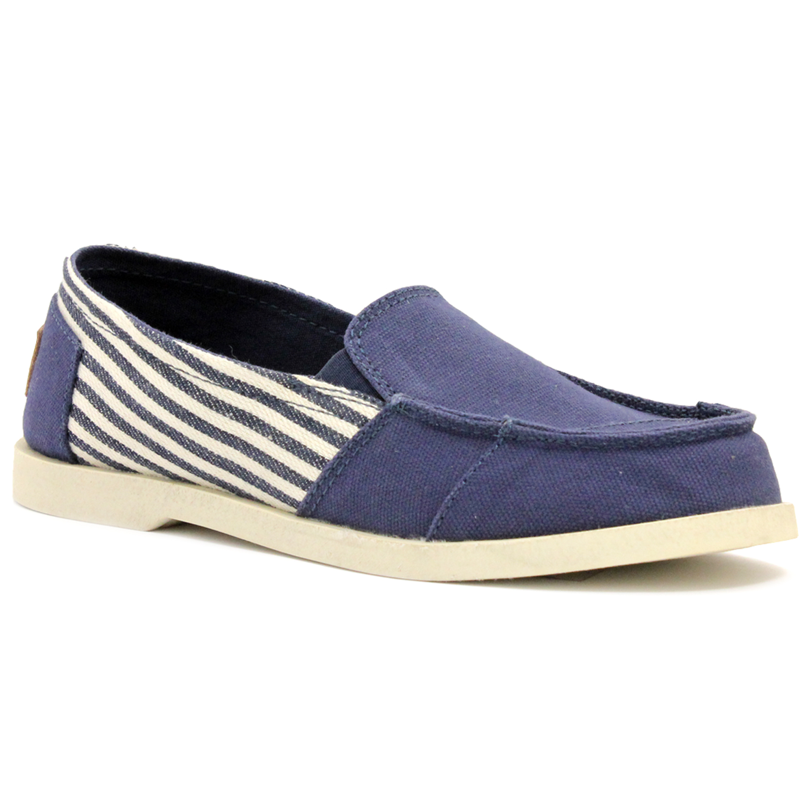 Women&#8217;s Canvas leather Comfort-Arch Navy/White casual shoe