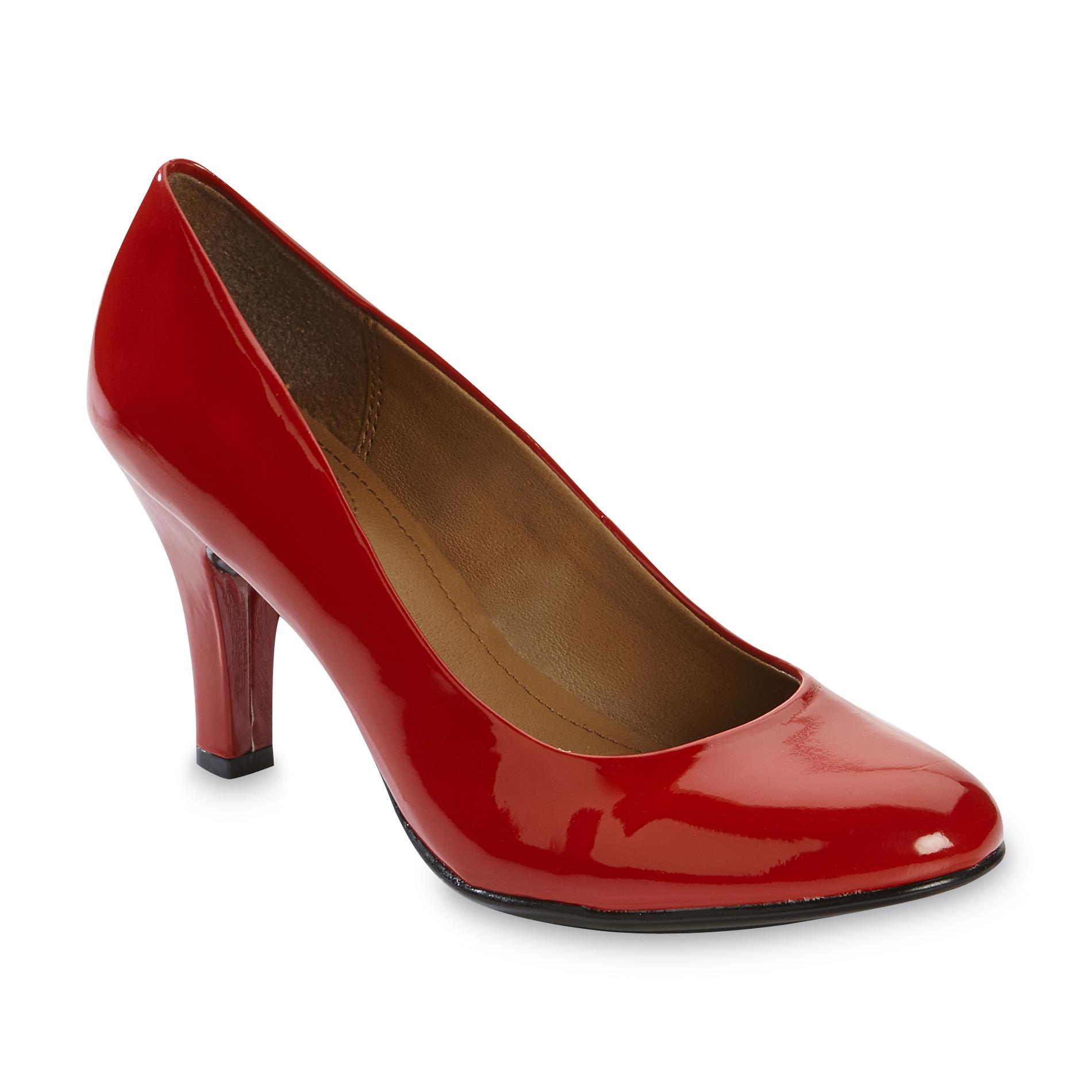 comfortable red pumps