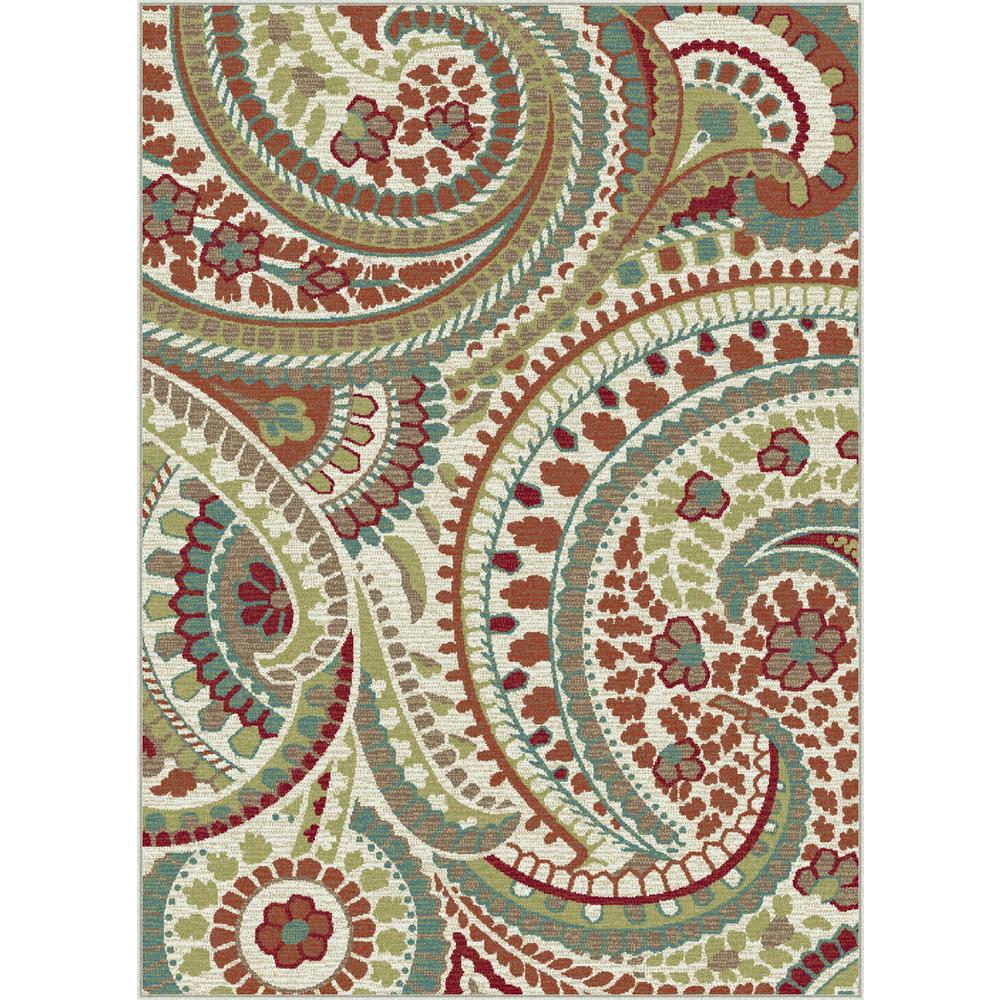 Deco Tonya Ivory 7 ft. 10 in. x 10 ft. 3 in. Transitional Area Rug